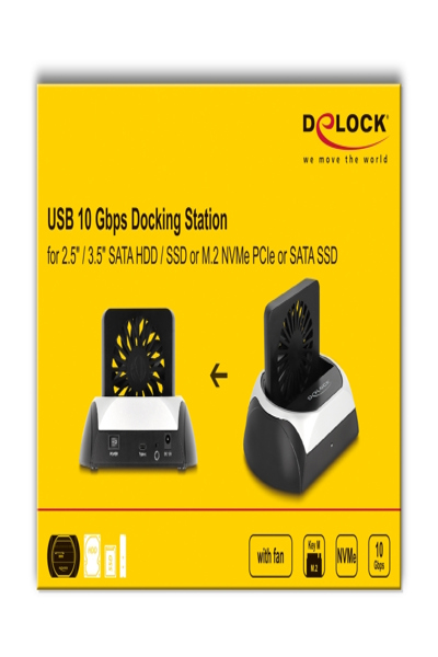 Delock dockningsstation för hårddisk/SSD - 64280