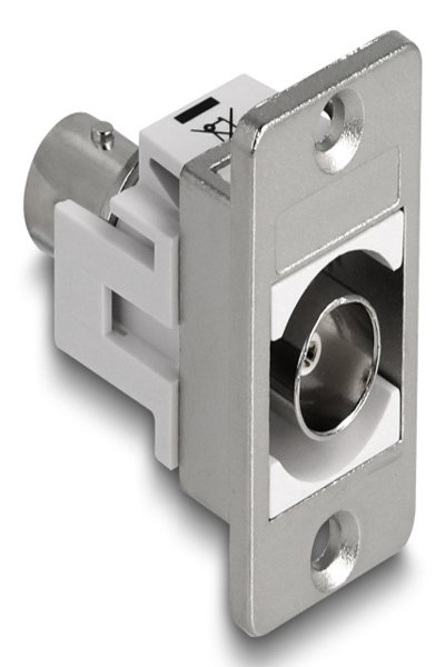 Delock Panel Mount BNC Buchse zu silber weiss - 90880