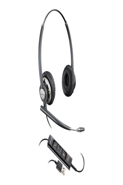 Poly EncorePro 725 USB-A Stereo Headset TAA - Wired - Office/Call center - 78 g - Headset - Black