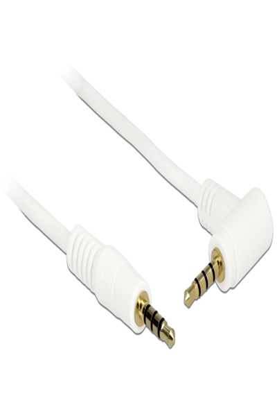 Delock Headset cable - 4-pole mini jack male to 4-pole mini jack male angled - 84736