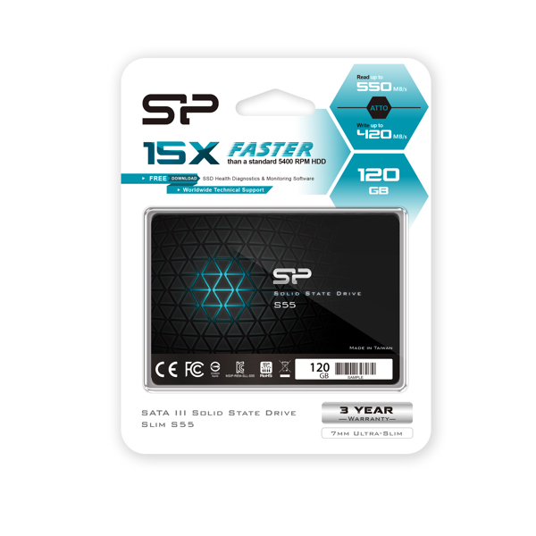 Silicon Power Slim S55 - SSD 120 GB - SP120GBSS3S55S25