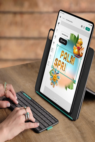 Logitech Flip Folio-Graphite -CH - Keyboard - AZERTY