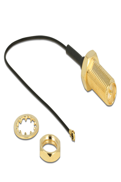 Delock Antennkabel - RP-SMA (hona) till MHF4 (hane) - 12465