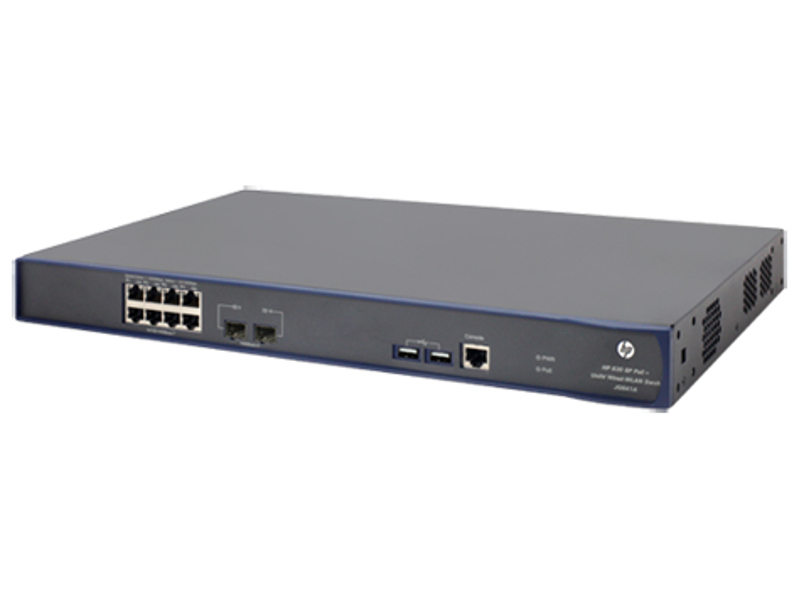 HPE 830 8-port PoE+ Unified Wired-WLAN - Managed - L3Switch - JG641A