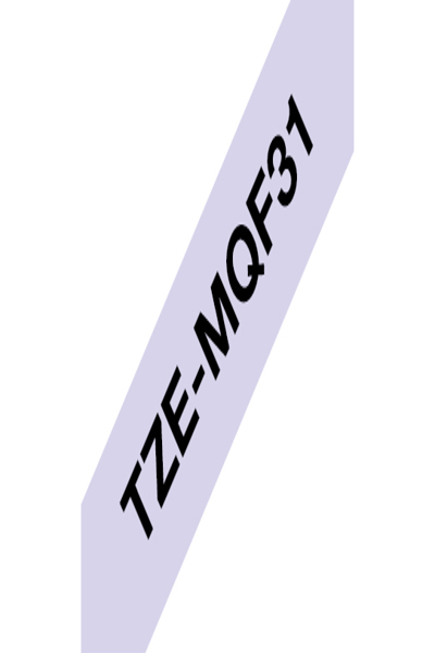 Brother TZe-MQF31 Black on Pastel Purple - TZEMQF31