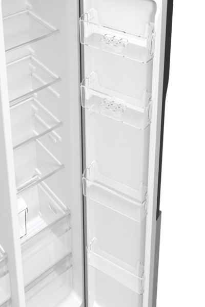 Gorenje NRR9185ESXL, Freestanding, American door, Stainless steel, LED, Glass, 566 L - 744108