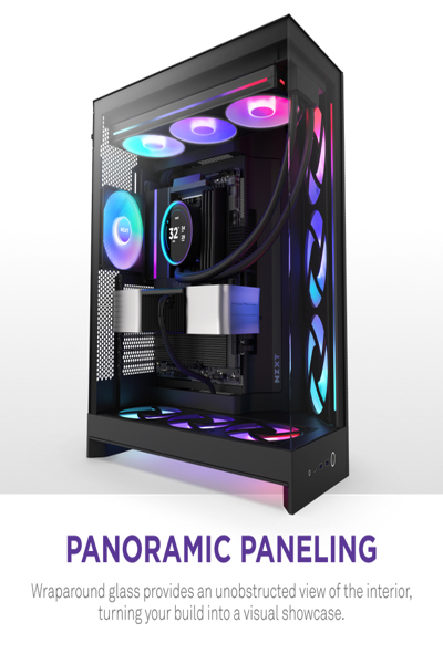 NZXT H9 Flow RGB midi tower PC black - CM-H92FB-R1