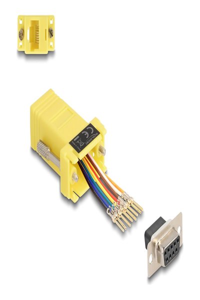 Delock Serial adapter - DB-9 (F) screwable to RJ-45 (8 pin) (F) - 67107