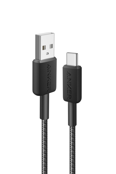 Câble Anker 322 USB-A vers USB-C, 1,8 m, noir