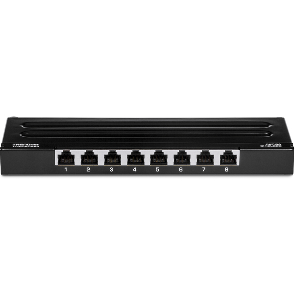 TRENDnet TC-P08C6AS - Patch Panel - RJ-45 X 8 - 0.5U - TC-P08C6AS
