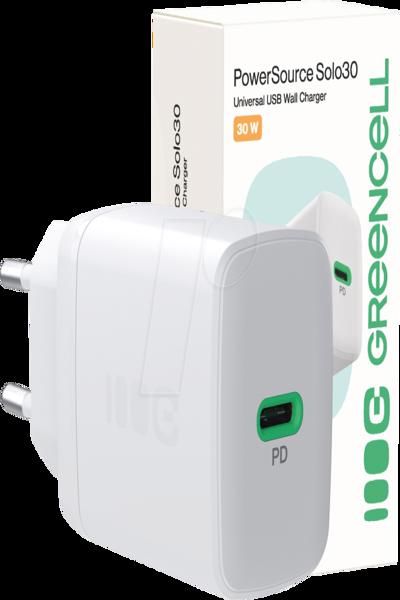 Chargeur USB Green Cell GC CHARB-30C-W 30 W Blanc
