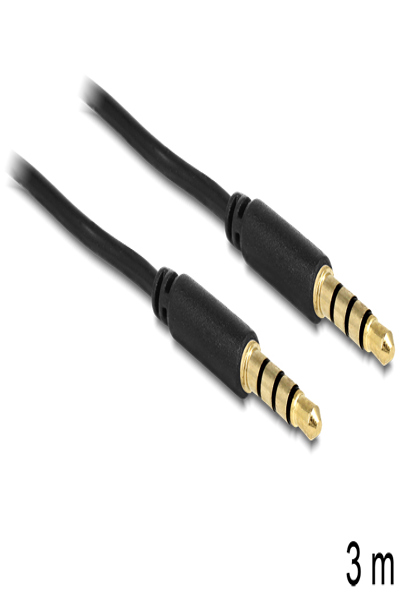 Delock Headset cable - 4-pole mini jack male to 4-pole mini jack male - 83437