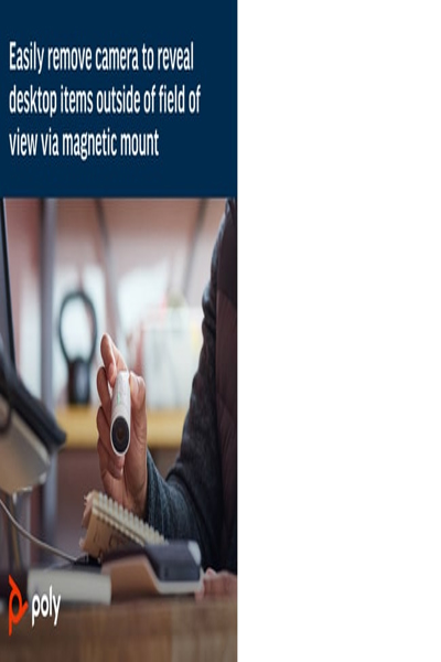 Poly Studio P5 USB-A Webcam TAA, 4 MP, 1920 x 1080 pixels, Full HD, 30 fps, 4x, USB - 76U43AA