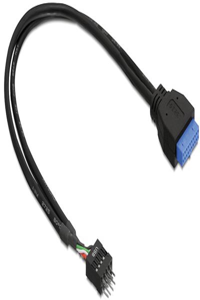 Delock USB internal cable - 19 pin USB 3.0 header (F) to 9 pin USB header (M) - 83791