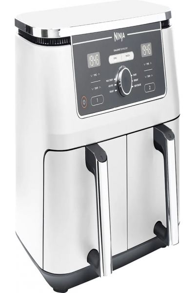 SharkNinja Ninja AF400EU, Hot air fryer, 9.5 L, Double, White, Rotary, Touch, Stand-alone - AF400EUWH