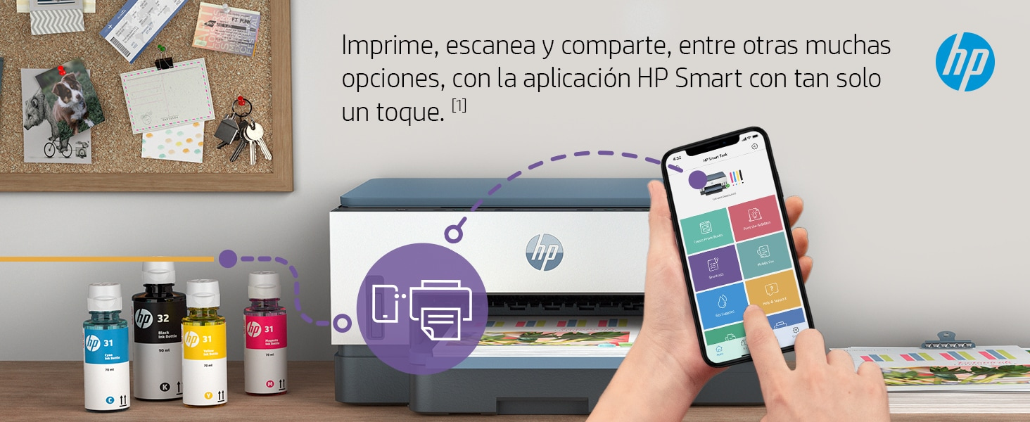 HP Printer Smart Tank 7006 All-in-One - Inkjet - Colored - 28B55A#BHC