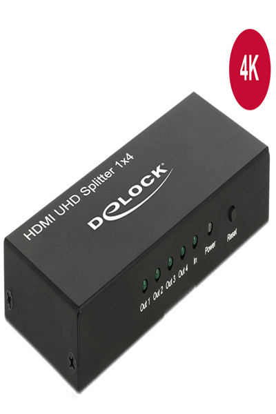 Delock HDMI UHD Splitter 1 x HDMI in > 4 x HDMI out 4K - 18684