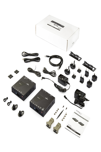 StarTech.com HDMI over IP Extender Kit with Video Wall Support - 1080p - 1920 x 1080 pixels - AV transmitter & receiver - 100 m - Black - ST12MHDLAN2K