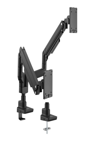 Support de table Equip 17"-49"/2TFT chacun, ressort à gaz 360°, 20 kg, vente au détail