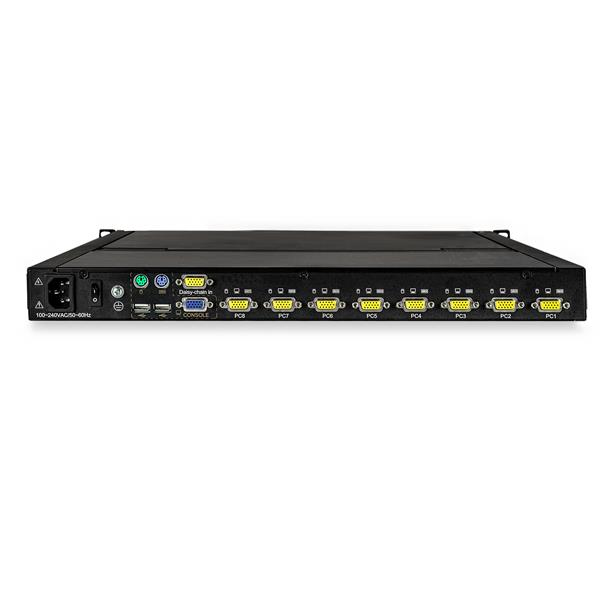 StarTech Rackmount KVM Console - 8 Ports with 43.20cm (17") LCD Monitor - KVM console with KVM switch - 8 Ports - PS/2, USB - 43.2 cm (17") - rack - installable - 1280 x 1024 - 250 cd/m? - 1000:1 - 5 ms - VGA - Black - 1U (RKCONS1708K) - RKCONS1708K