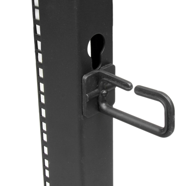 StarTech 8U Open Frame Rack - 4 Post - 22-40 in. Adjustable Depth - Cabinet - open frame - 4 posts - floor standing - black - 8U - 4POSTRACK8U