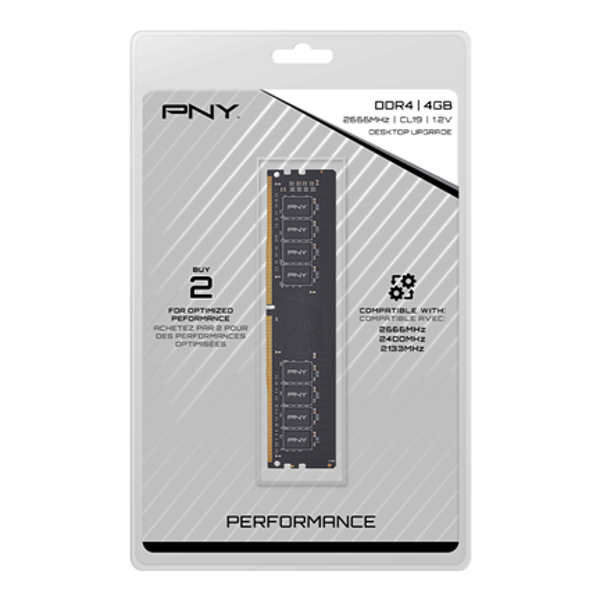 PNY Performance - 4 Go - 1 x 4 Go - DDR4 - 2666 MHz - MD4GSD42666