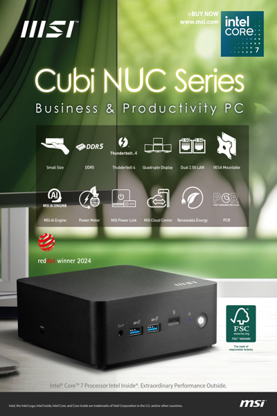 MSI Cubi NUC 1M Intel Core i7 150U Barebone - CUBI NUC 1M I7 150U BB