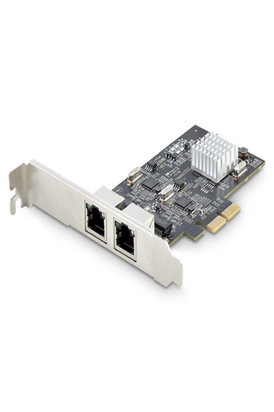 StarTech.com 2-portars 2,5 Gbps NBASE-T PCIe-nätverkskort, Intel I225-V, nätverkskort med dubbla portar för datorer, nätverkskort för flera gigabit-enheter, PCI Express-server-LAN-kort, stationärt Ethernet-gränssnitt - PR22GI-NETWORK-CARD