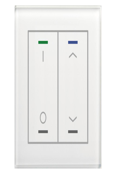 MDT BE-GTL2TW.D1 Bouton en verre II Lumière 2 voies RGBW Noir Interrupteur aveugle