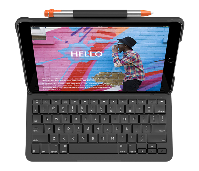 Logitech Slim Folio - Keyboard and folio case - 920-009476