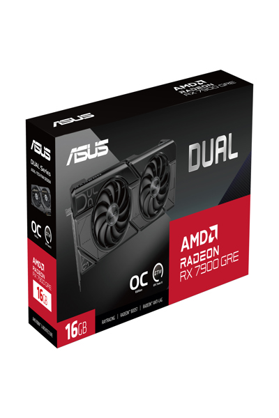 ASUS DUAL RX 7900 GRE O16G 16GB GDDR6 Grafikkort - 90YV0J90-M0NA00