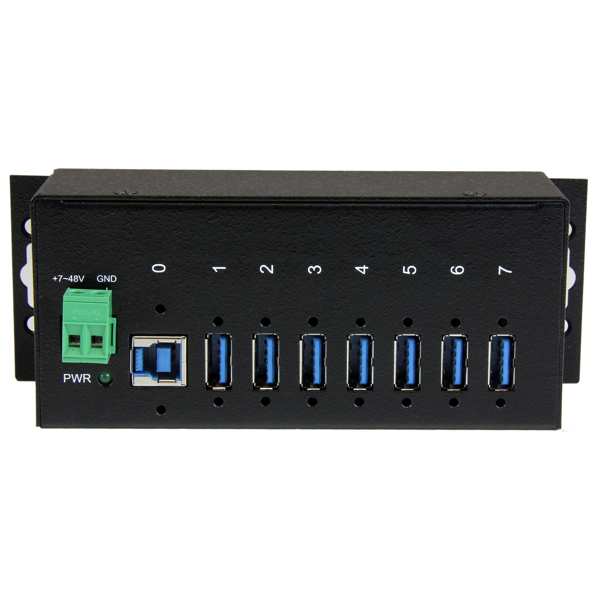 StarTech Industrial 7 Port USB3.0 Hub with Surge Protection - Hub - 7 x SuperSpeed ​​USB3.0 - DIN rail mountable, wall mountable (ST7300USBME) - ST7300USBME