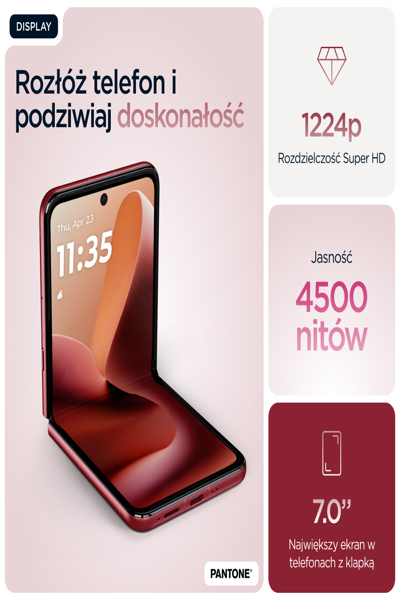 Motorola Solutions razr 60 ultra 6.96" Dual SIM Android 15 USB Type-C 4700 - 512 GB - 4,700 mAh - PB8R0008PL