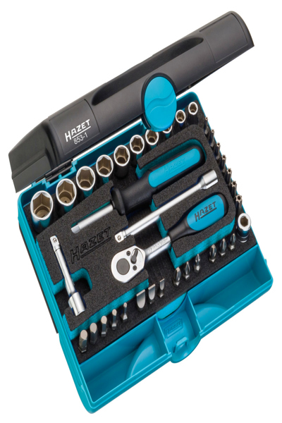 Coffret de douilles HAZET 853-1 36 têtes 1/4"