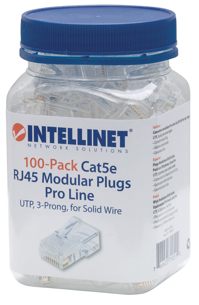 100-Pack Cat5e RJ45 Modular Plugs Pro Line - 790512