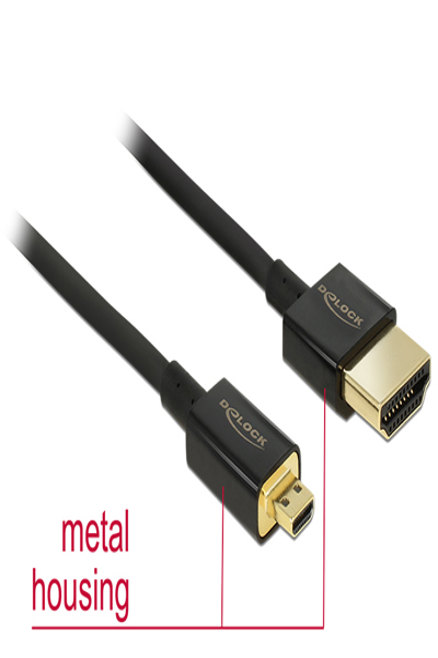 Delock Slim Haute Qualité - HDMI avec câble Ethernet