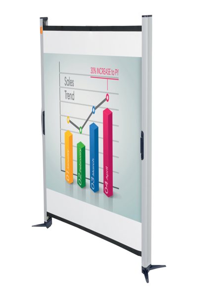 Kensington Portable Desktop Projection Screen 1040 x750mm - Manual - 125 cm (49.2") - 104 cm - 75 cm - 4:3 - Grey - 1901954