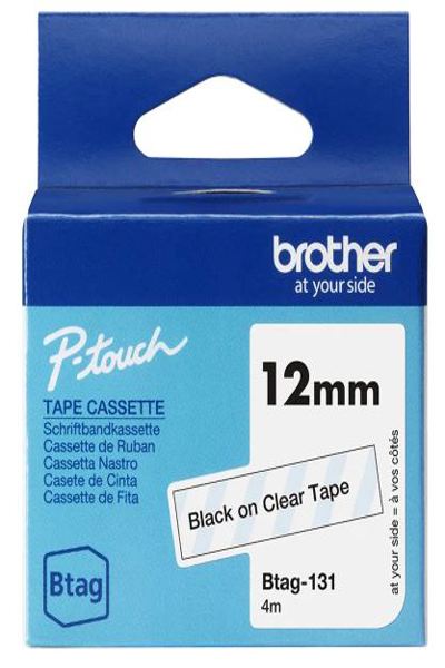 Brother BTAG-131 - Black on clear - BTAG131
