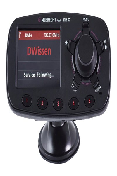Albrecht DR 57 - 87.6 - 107.9 MHz - LCD - 6.1 cm (2.4") - Bluetooth - Cigar lighter - DC - 12 - 24 V