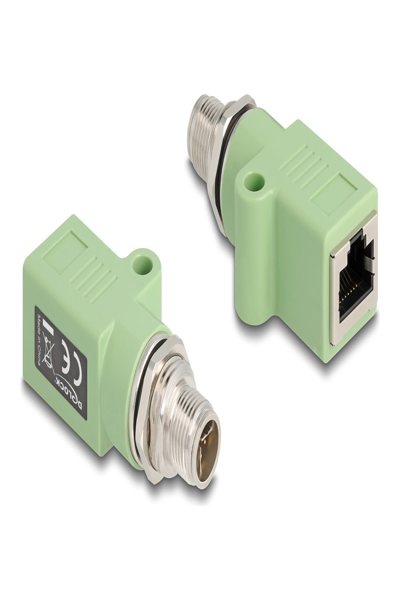 Adaptateur réseau Delock - 8 broches M12-X (M) droit vers RJ-45 (F) droit