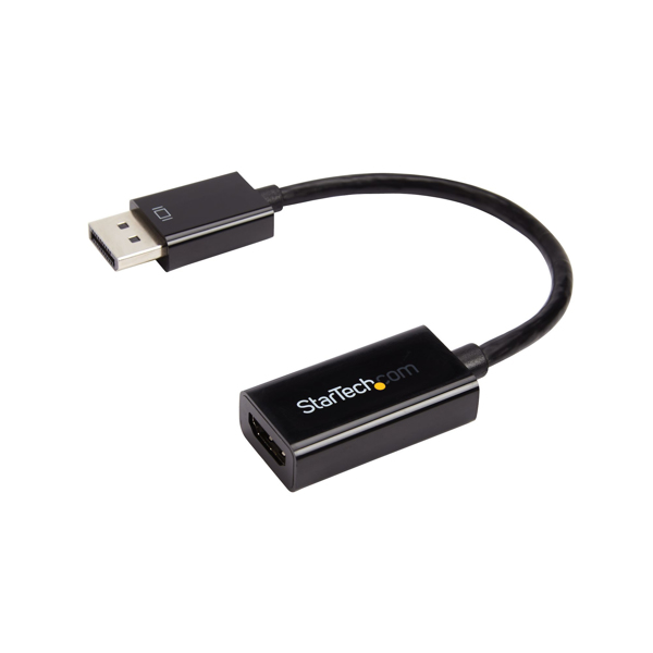StarTech DisplayPort to HDMI 4k @ 30Hz adapter - DP 1.2 to HDMI video and audio active converter 1080p @ 60Hz for computer / laptop - video converter - DP2HD4KS