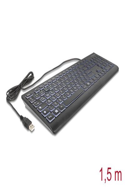 Delock Keyboard Wired 1.5m with XXL Letters - 12170