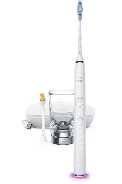 Philips DiamondClean Smart HX9917/88 Sonic electric toothbrush with 2 accessories and app - Adult - Sonic toothbrush - Daily care - Deep clean - Gum care - Sensitive - Whitening - 62000 movements per minute - White - 2 min