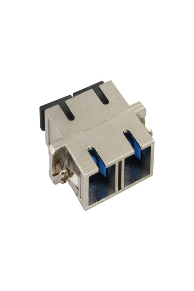 Adaptateur fibre optique métallique InLine Duplex SC/SC SM