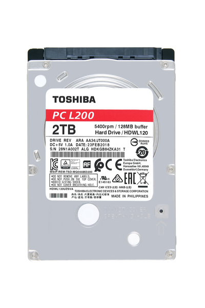 Toshiba L200 2 TB bärbar hårddisk - HDWL120UZSVA