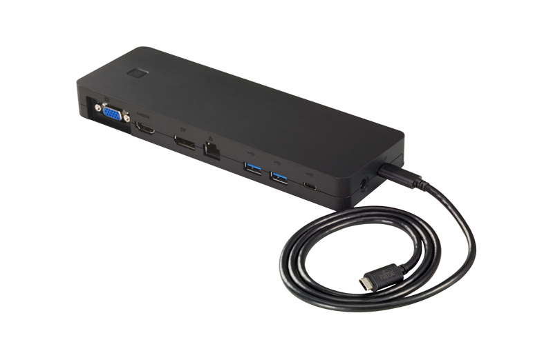 Fujitsu S26391-F1667-L100 - Wired - USB 3.2 Gen 1 (3.1 Gen 1) Type-C - 3.5 mm - 10,100,1000 Mbit/s - Black - Fujitsu - S26391-F1667-L100