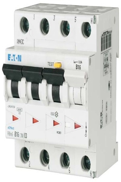Disjoncteur différentiel Eaton 170999/Disjoncteur miniature 4 pôles 16 A 0,03415
