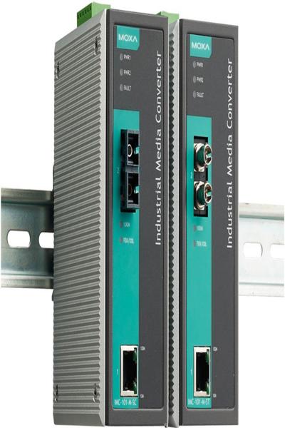 Moxa Industrie X zu Medienkonverter - Converter - Fiber Optic - IMC-101-M-ST-T-IEX