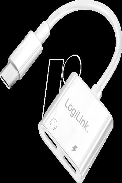 LogiLink UA0433 USB-C Audio Adapter White - UA0433