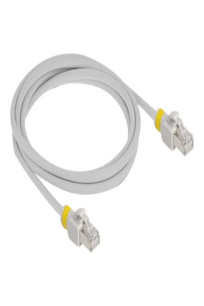 Delock Network cable RJ45 Cat.6A S/FTP with colored clips 2 m - 2 m - Cat6a - S/FTP (S-STP) - RJ-45 - RJ-45 - Grey - 80119